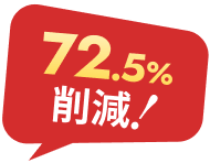 72.5%削減!
